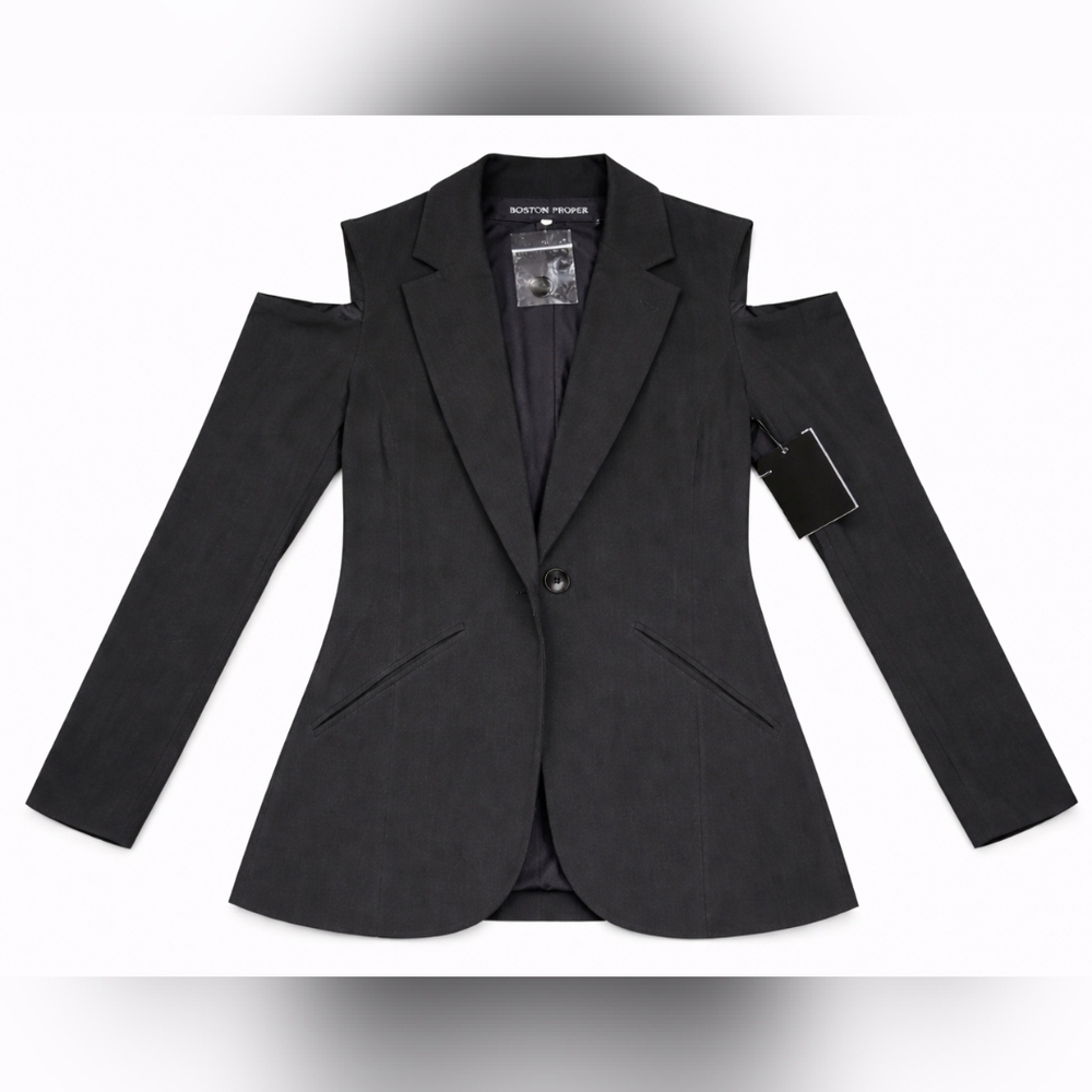 NWT Boston Proper Tailored Ladies blazer Size 2 Black